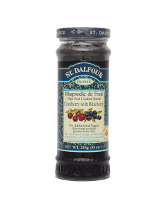 St. Dalfour Four Fruits Spread Cranberry & Blueberry - Carton