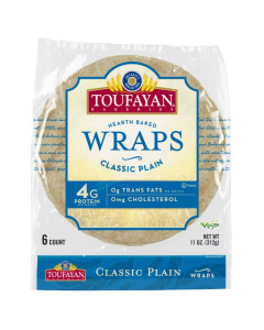 Toufayan Bakery Classic Plain Wraps 6ct - Carton