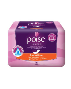 Poise Liner Scented 16's Pads - Case