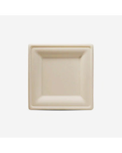 Bagasse 6" Square Plate - Case