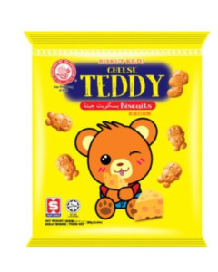 Hup Seng Cheese Teddy Biscuits, Pkt - Carton