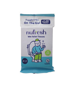 Nufresh Personal Toilet Wipes 2 X 10S - Carton