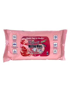 Kleen-Up Wet Floor Wipes 15s - Rose Elegant - Carton