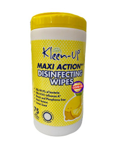 Kleen-Up Maxi Action Disinfecting Wipes 75s Canister - Carton
