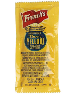 French Yellow Mustard Sachet - Carton