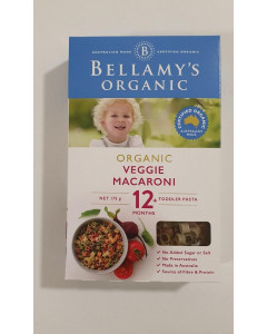 Bellamy's Organic Veggie Macaroni - Carton