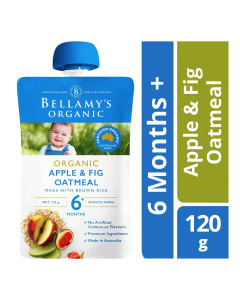 Bellamy's Organic Apple & Fig Oatmeal - Carton