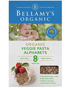 Bellamy's Organic Veggie Pasta Alphabets - Carton