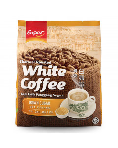 SUPER 3-IN-1 INSTANT CHARCOAL ROASTED WHITE COFFEE - BROWN SUGAR  - Carton