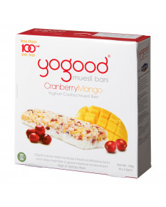 Yogood Cranberry & Mango Yoghurt Coated Muesli Bars - Carton (Free 1 Carton for every 10 cartons ordered)