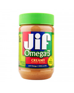 Jif Omega-3 Creamy Peanut Butter - Carton