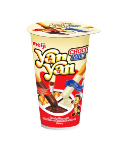 Meiji Yan Yan Stick Biscuits Chocolate & Milk - Case