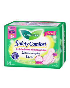 Laurier Safety  Comfort Day Ultra Slim  Wing 25cm 14's - Carton