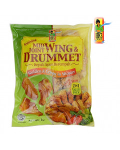 Bibik's Choice Seasoned Mid Joint & Drummet - Carton