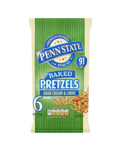 Penn State Sour Cream & Chive Pretzels Multipack 6x22g - Carton