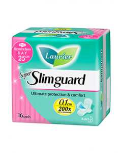 Laurier Super Slimguard Day Wing 25cm - Carton