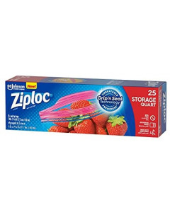 Ziploc Storage Quart - Carton