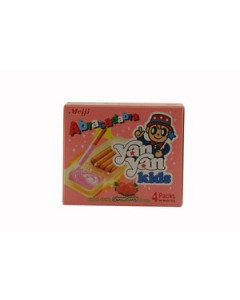 Meiji Yan Yan Kids Biscuits Sticks Strawberry Creame - Case