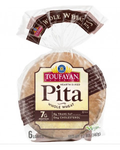 Toufayan Bakery Whole Wheat Pita Bread (6ct) - Carton