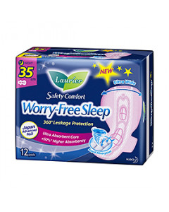 Laurier Safety  Comfort Night  Wing 35cm - Carton