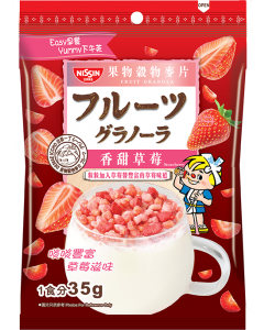 Nissin Fruit Granola Strawberry flavour - Carton