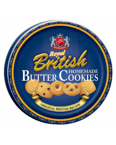  Royal British Homemade Butter Cookies, Big Tin - Carton