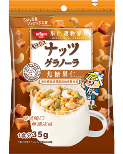 Nissin Fruit Granola Caramel flavour - Carton