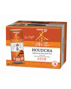 Pokka Houjicha Green Tea No Sugar Sleek Can  - Carton