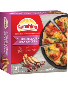 Sunshine Charcoal Extra Spicy Chicken 6" Pizza Frozen - Carton