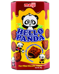 Meiji Hello Panda Double Chocolate Biscuits - Case