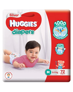 Huggies Silver Diapers - M - Carton