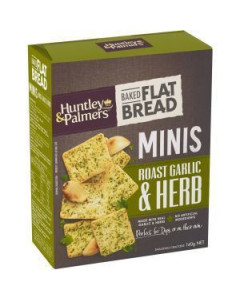 Huntley & Palmer Flat Bread Minis Garlic Herb - Case