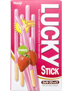 Meiji Lucky Stick Strawberry Biscuit - Case