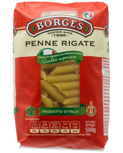 Borges Penne Rigate Durum Wheat Pasta - Carton