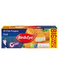 Birds Eye 30's Cod Fillet Fish Fingers - Carton