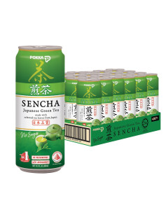 Pokka Sencha Green Tea No Sugar Sleek Can  - Carton
