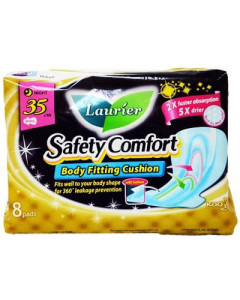 Laurier Safety Comfort Night Wing 35cm - Carton