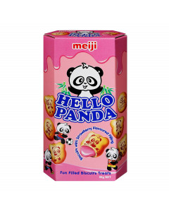 Meiji Hello Panda Biscuits With Strawberry Cream - Case