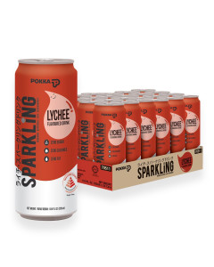 Pokka Sparkling Water Lychee Sleek Can - Carton