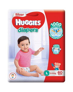 Huggies Silver Diapers - L - Carton