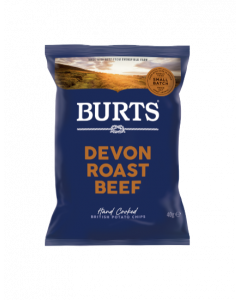 Burts Devon Roast Beef Potato Chips -  Carton