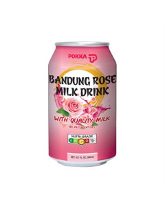 Pokka Bandung Rose Milk Drink Sleek Can - Carton