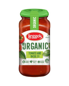 Leggo's Tomato & Basil Organic Pasta Sauce - Carton
