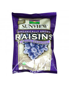 Sunview Organic Raisins Black Sharepack - Case