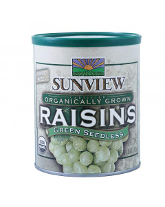Sunview Organic Raisins Green Can - Case
