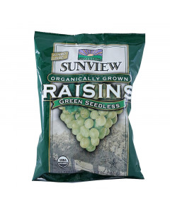 Sunview Organic Raisins Green Sharepack - Case