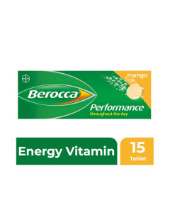 Berocca Mango Energy Vitamin Effervescent 15 Tablets - Case