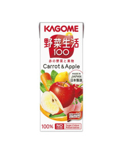 Kagome Drink VTA-01 Yasai Seikatsu 00 Carrot and Apple - Carton