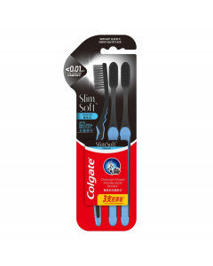 Colgate Slimsoft - Charcoal Toothbrush (3S Pack) - Carton