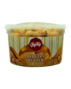 Chef Tony's Gourmet Popcorn Belgian Butter Regular Tub - Case